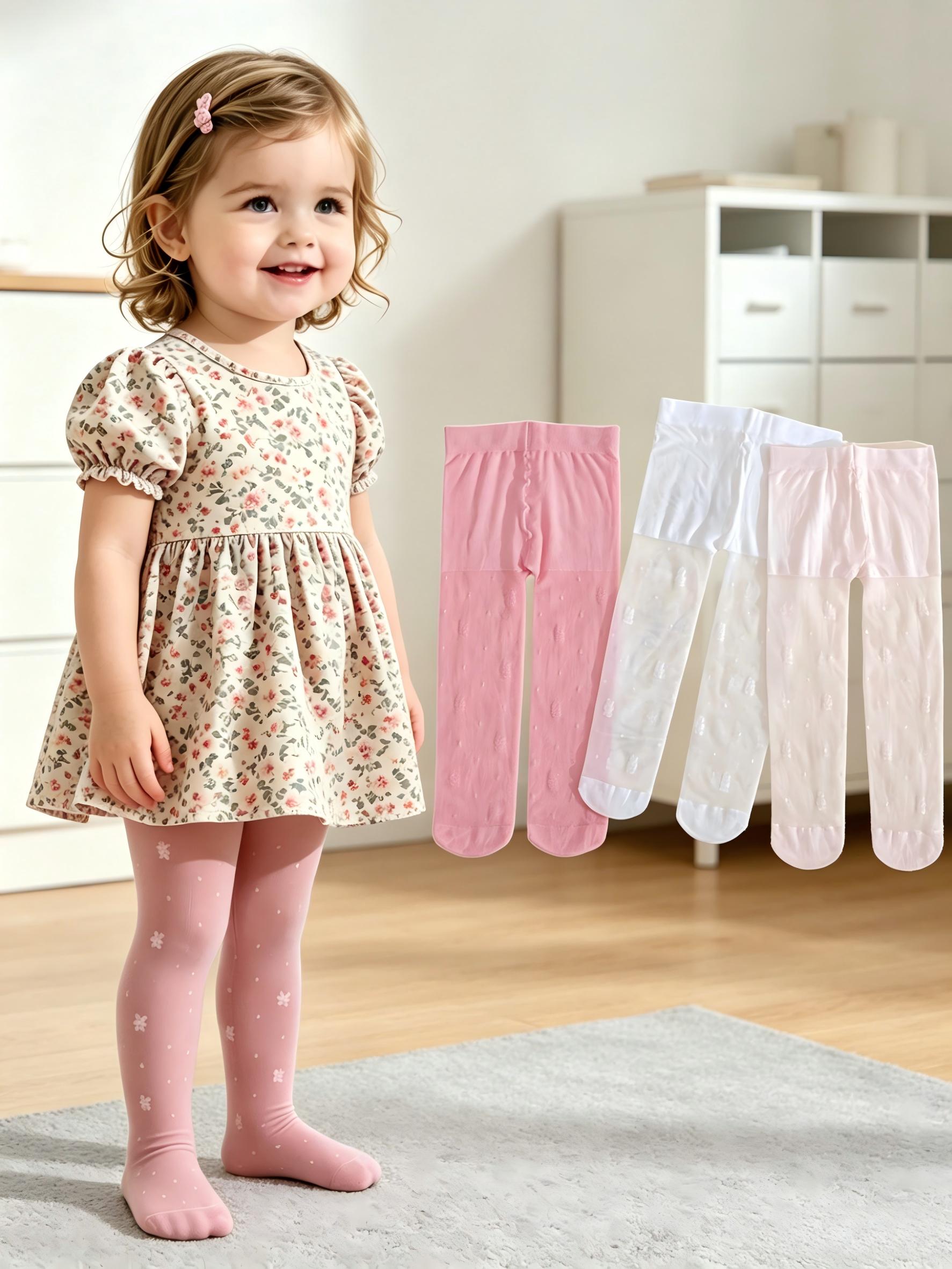 Summer Clothing Baby Girl - 3 أزواج من الجوارب الطويلة للفتيات