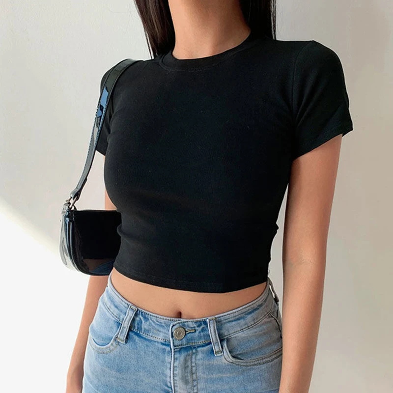 Summer Zara - تي شيرتات قصيرة الاكمام المرأة الصلبة