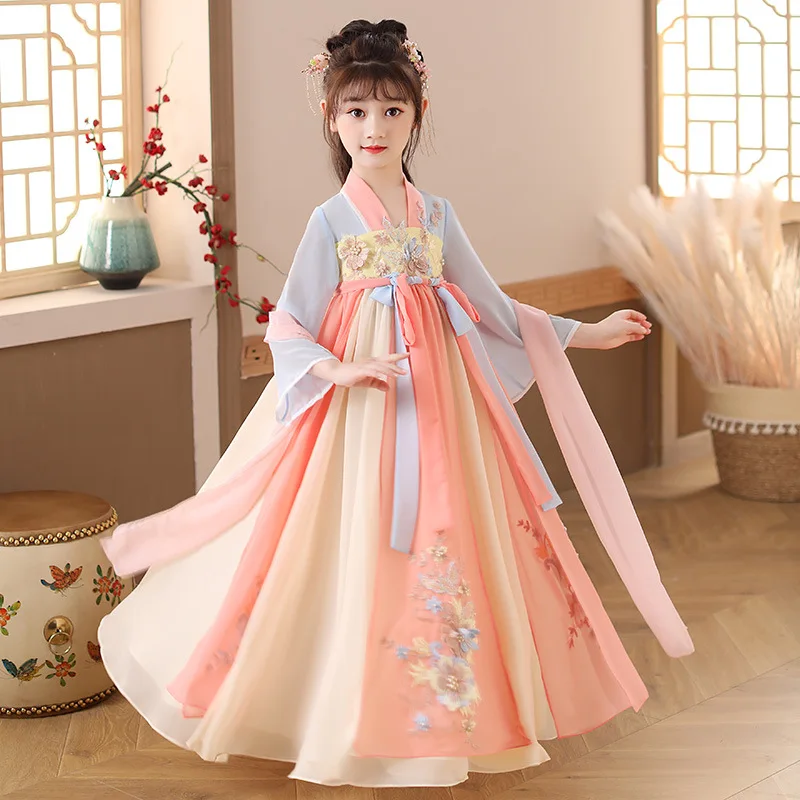 Summer Clothing Baby Girl - فساتين هانفو صيفية للأطفال، زي أميرة،
