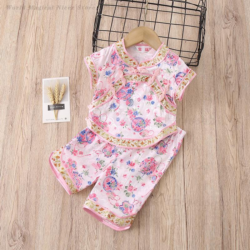 طقم تانغ صيفي مطبوع للبنات الص - مراجعة Summer Clothing Baby Girl وسعره