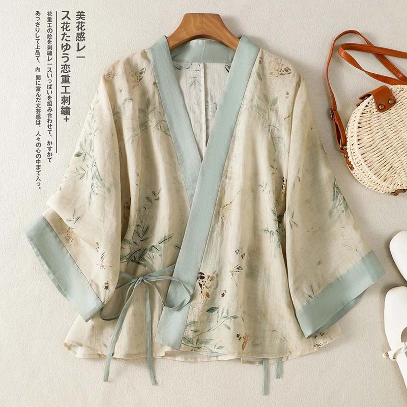 كارديجان كيمونو قصير مطبوع بنق - مراجعة Summer Clothing Wraps وسعره