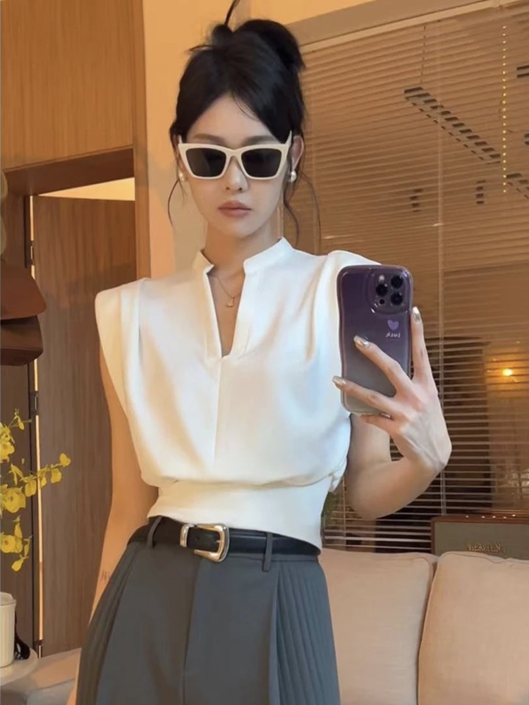 قميص نسائي قصير الأكمام بياقة  - مراجعة Summer Clothing Brands وسعره
