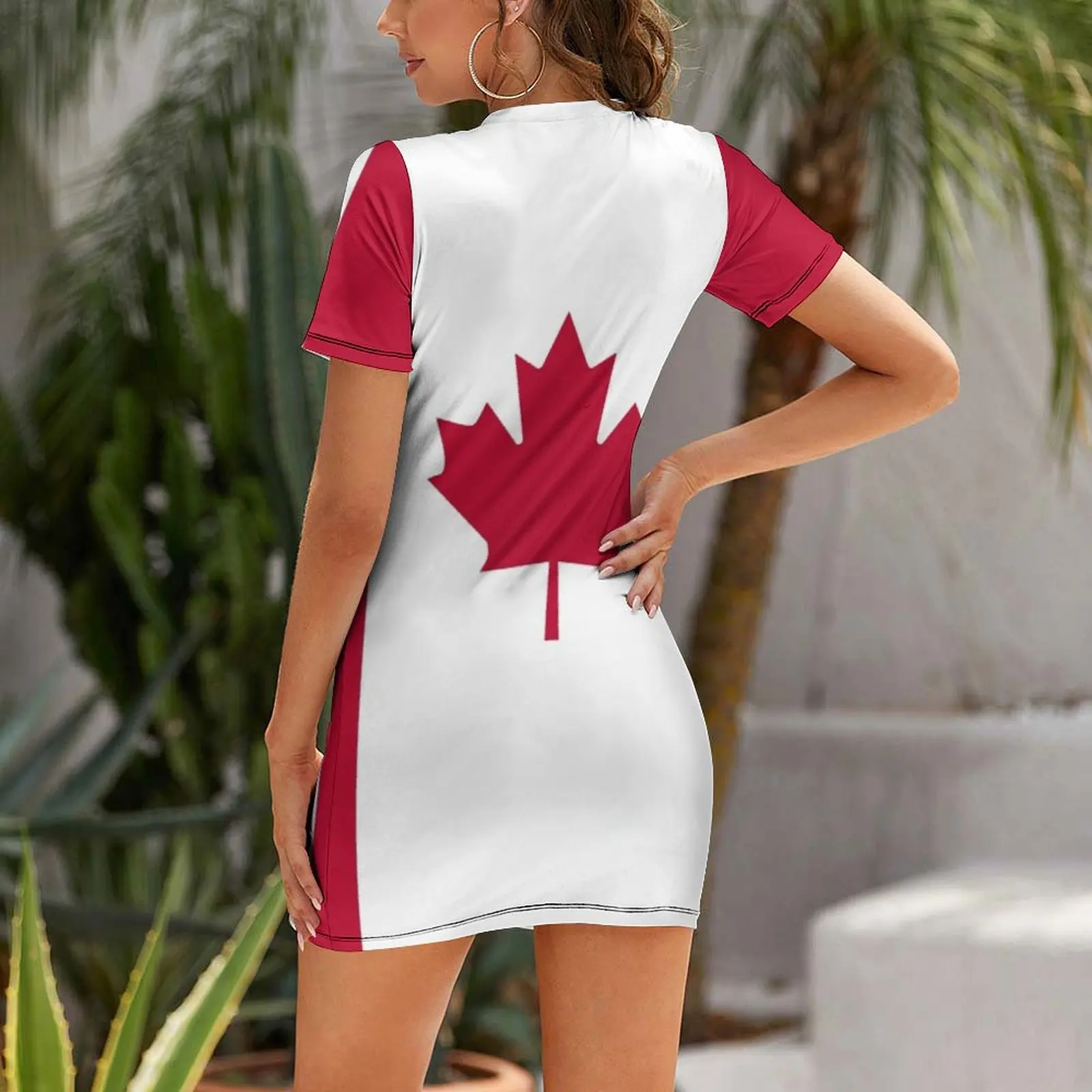 فستان نسائي بأكمام قصيرة مزين  - مراجعة Summer Clothing Women Canada وسعره
