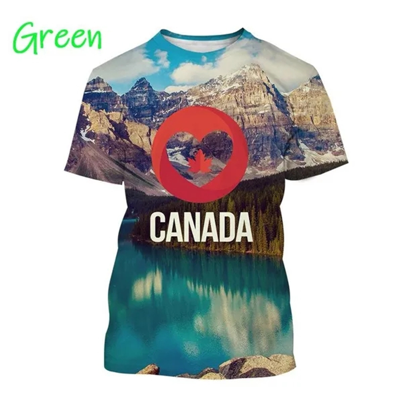 I Love Canada Flag Graphic T S - مراجعة Summer Clothing Women Canada وسعره